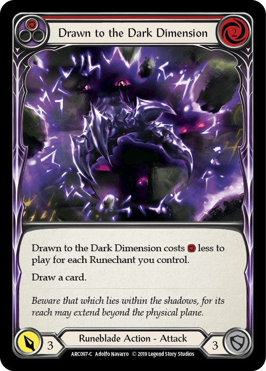 Drawn to the Dark Dimension (Red) [ARC097-C] (Arcane Rising) 1st Edition Normal - POKÉ JEUX