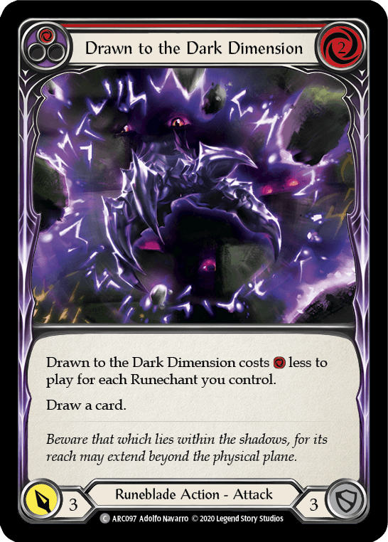 Drawn to the Dark Dimension (Red) [U-ARC097] (Arcane Rising Unlimited) Unlimited Rainbow Foil - POKÉ JEUX