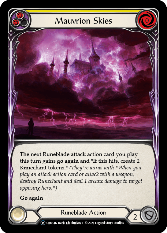 Mauvrion Skies (Yellow) [U-CRU146] (Crucible of War Unlimited) Unlimited Rainbow Foil - POKÉ JEUX
