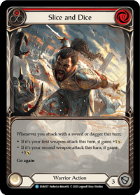 Slice and Dice (Red) [EVR057] (Everfest) 1st Edition Extended Art Rainbow Foil - POKÉ JEUX