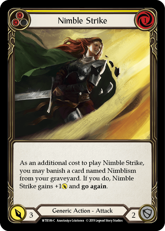Nimble Strike (Yellow) [WTR186-C] (Welcome to Rathe) Alpha Print Rainbow Foil - POKÉ JEUX