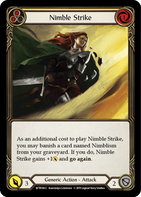 Nimble Strike (Yellow) [WTR186-C] (Welcome to Rathe) Alpha Print Rainbow Foil - POKÉ JEUX