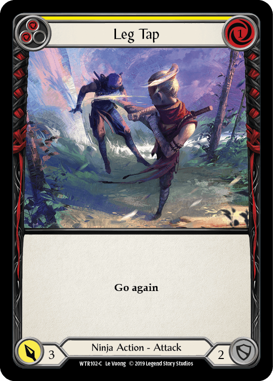 Leg Tap (Yellow) [WTR102-C] (Welcome to Rathe) Alpha Print Rainbow Foil - POKÉ JEUX