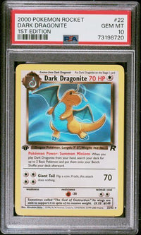 DARK DRAGONITE #22 1st Edition PSA 10 Cert #73198720