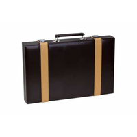 15" BROWN/TAN BACKGAMMON SET (EN) (Special Order)