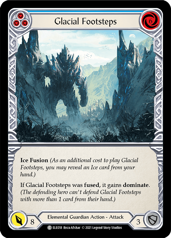 Glacial Footsteps (Blue) [ELE018] (Tales of Aria) 1st Edition Rainbow Foil - POKÉ JEUX
