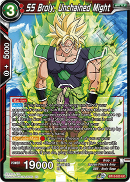 SS Broly, Unchained Might (Uncommon) (BT13-025) [Supreme Rivalry] - POKÉ JEUX