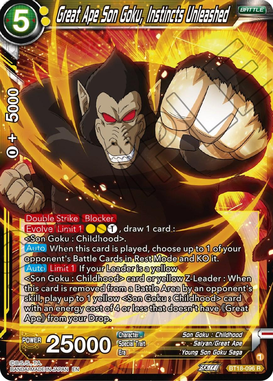 Great Ape Son Goku, Instincts Unleashed (BT18-096) [Dawn of the Z-Legends] - POKÉ JEUX