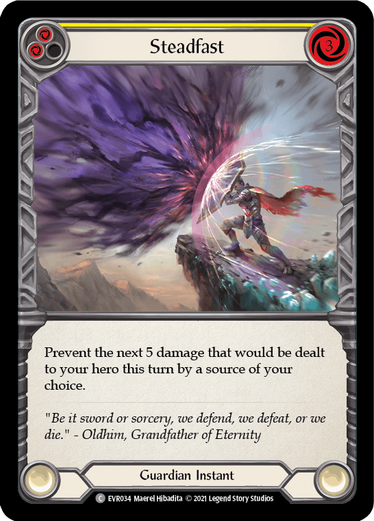 Steadfast (Yellow) [EVR034] (Everfest) 1st Edition Rainbow Foil - POKÉ JEUX