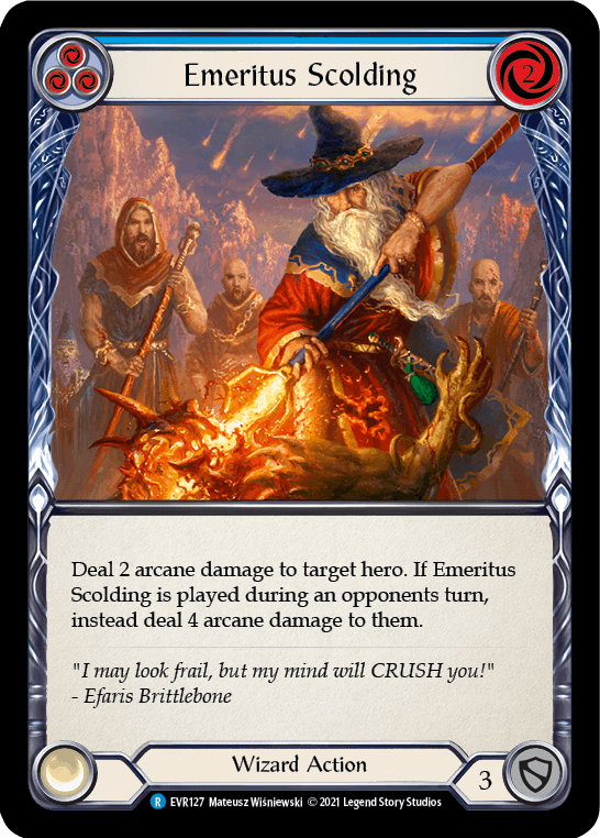 Emeritus Scolding (Blue) [EVR127] (Everfest) 1st Edition Normal - POKÉ JEUX