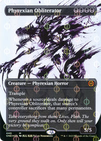 Phyrexian Obliterator (Borderless Ichor Step-and-Compleat Foil) [Phyrexia: All Will Be One]