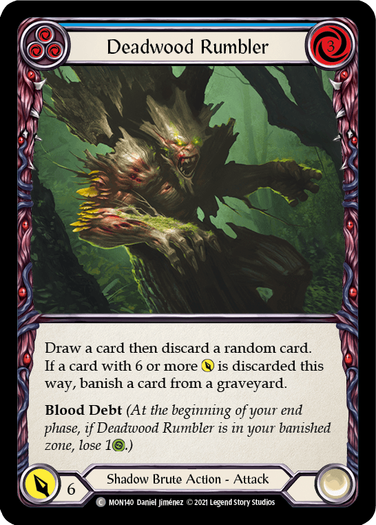 Deadwood Rumbler (Blue) [MON140-RF] (Monarch) 1st Edition Rainbow Foil - POKÉ JEUX