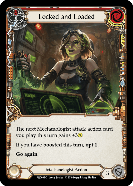 Locked and Loaded (Red) [ARC032-C] (Arcane Rising) 1st Edition Rainbow Foil - POKÉ JEUX
