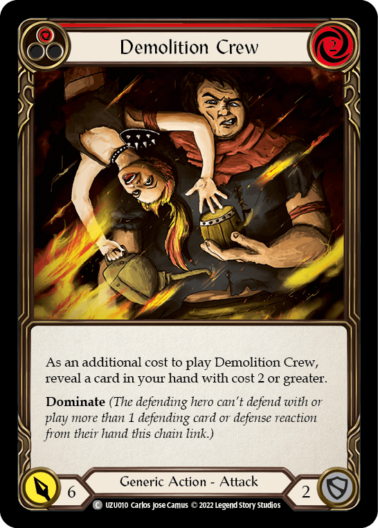 Demolition Crew (Red) [UZU010] (Outsiders Uzuri Blitz Deck) - POKÉ JEUX
