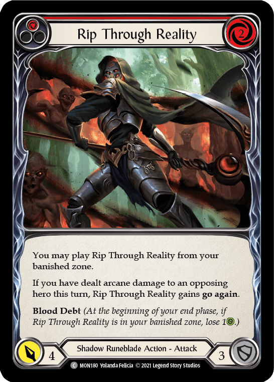 Rip Through Reality (Red) [MON180] (Monarch) 1st Edition Normal - POKÉ JEUX