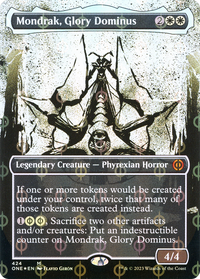 Mondrak, Glory Dominus (Borderless Ichor Step-and-Compleat Foil) [Phyrexia: All Will Be One]