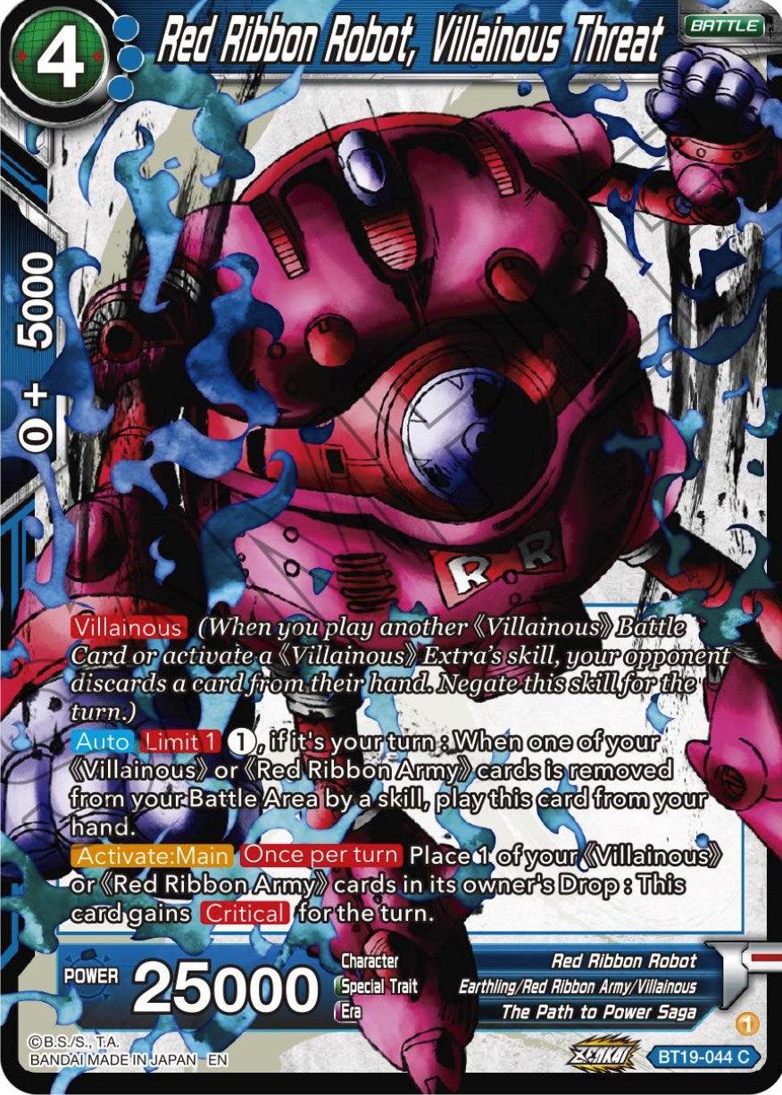 Red Ribbon Robot, Villainous threat (BT19-044) [Fighter's Ambition] - POKÉ JEUX