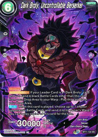 Dark Broly, Uncontrollable Berserker (BT11-134) [Vermilion Bloodline 2nd Edition] - POKÉ JEUX