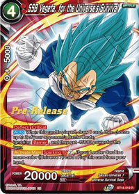 SSB Vegeta, for the Universe's Survival (BT16-012) [Realm of the Gods Prerelease Promos] - POKÉ JEUX
