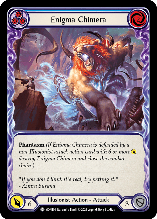 Enigma Chimera (Blue) [MON100] (Monarch) 1st Edition Normal - POKÉ JEUX