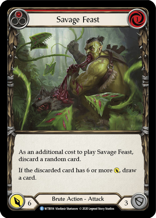 Savage Feast (Red) [U-WTR014] (Welcome to Rathe Unlimited) Unlimited Rainbow Foil - POKÉ JEUX