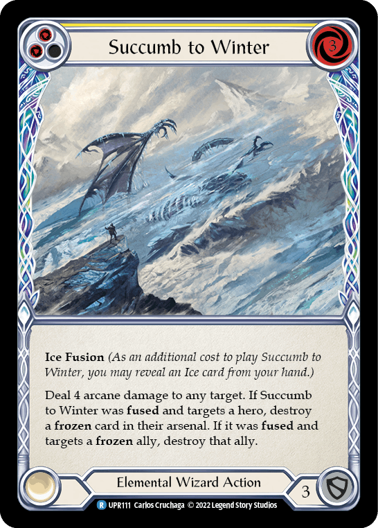 Succumb to Winter (Yellow) [UPR111] (Uprising) Rainbow Foil - POKÉ JEUX