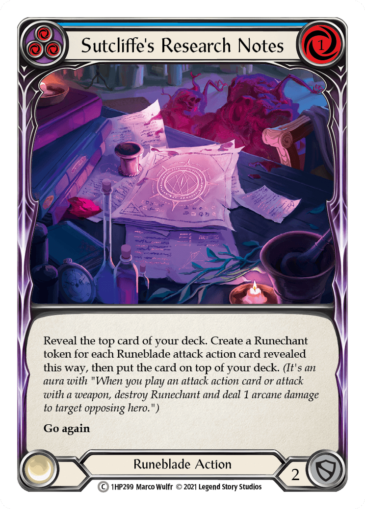 Sutcliffe's Research Notes (Blue) [1HP299] (History Pack 1) - POKÉ JEUX
