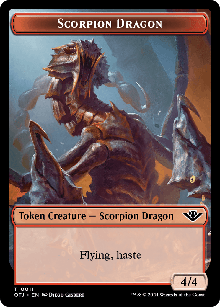 Scorpion Dragon // Plot Double-Sided Token [Outlaws of Thunder Junction Tokens] - POKÉ JEUX