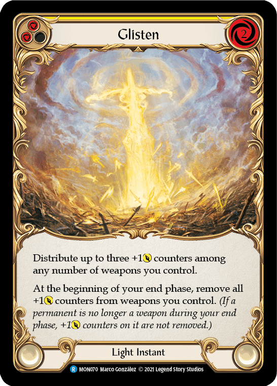 Glisten (Yellow) [MON070-RF] (Monarch) 1st Edition Rainbow Foil - POKÉ JEUX
