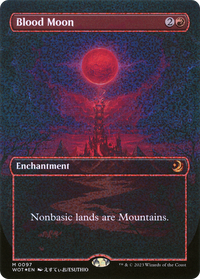 Blood Moon (Anime Borderless) (Confetti Foil) [Wilds of Eldraine: Enchanting Tales]