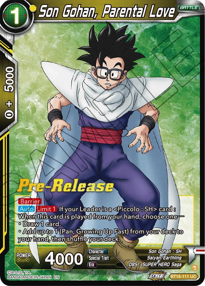 Son Gohan, Parental Love (BT18-111) [Dawn of the Z-Legends Prerelease Promos] - POKÉ JEUX