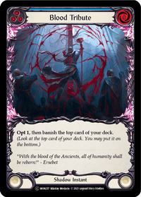 Blood Tribute (Blue) [U-MON217-RF] (Monarch Unlimited) Unlimited Rainbow Foil - POKÉ JEUX