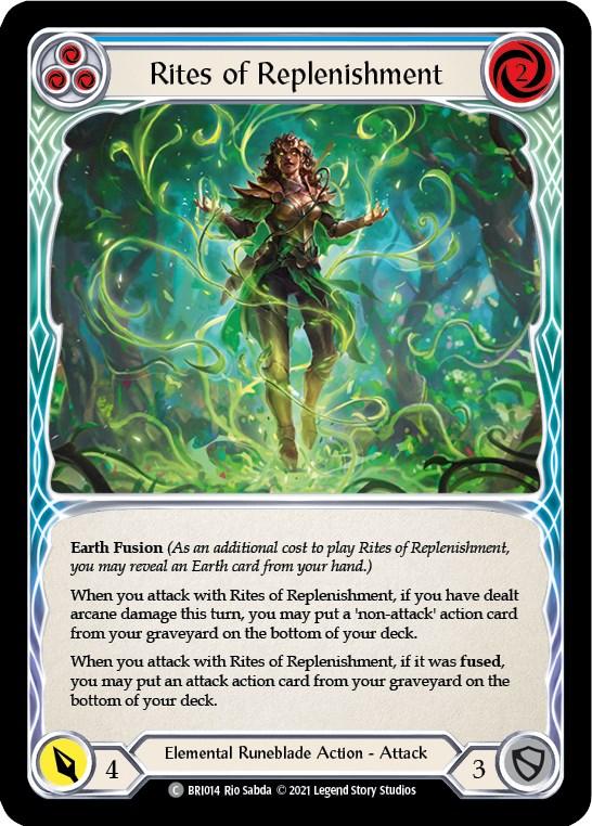 Rites of Replenishment (Blue) [BRI014] (Tales of Aria Briar Blitz Deck) 1st Edition Normal - POKÉ JEUX