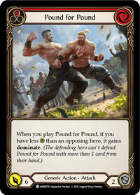 Pound for Pound (Red) [MON278-RF] (Monarch) 1st Edition Rainbow Foil - POKÉ JEUX