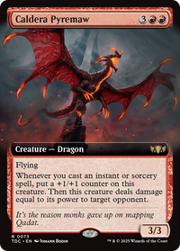 Caldera Pyremaw (Extended Art) (TDC-073) - Commander: Tarkir: Dragonstorm
