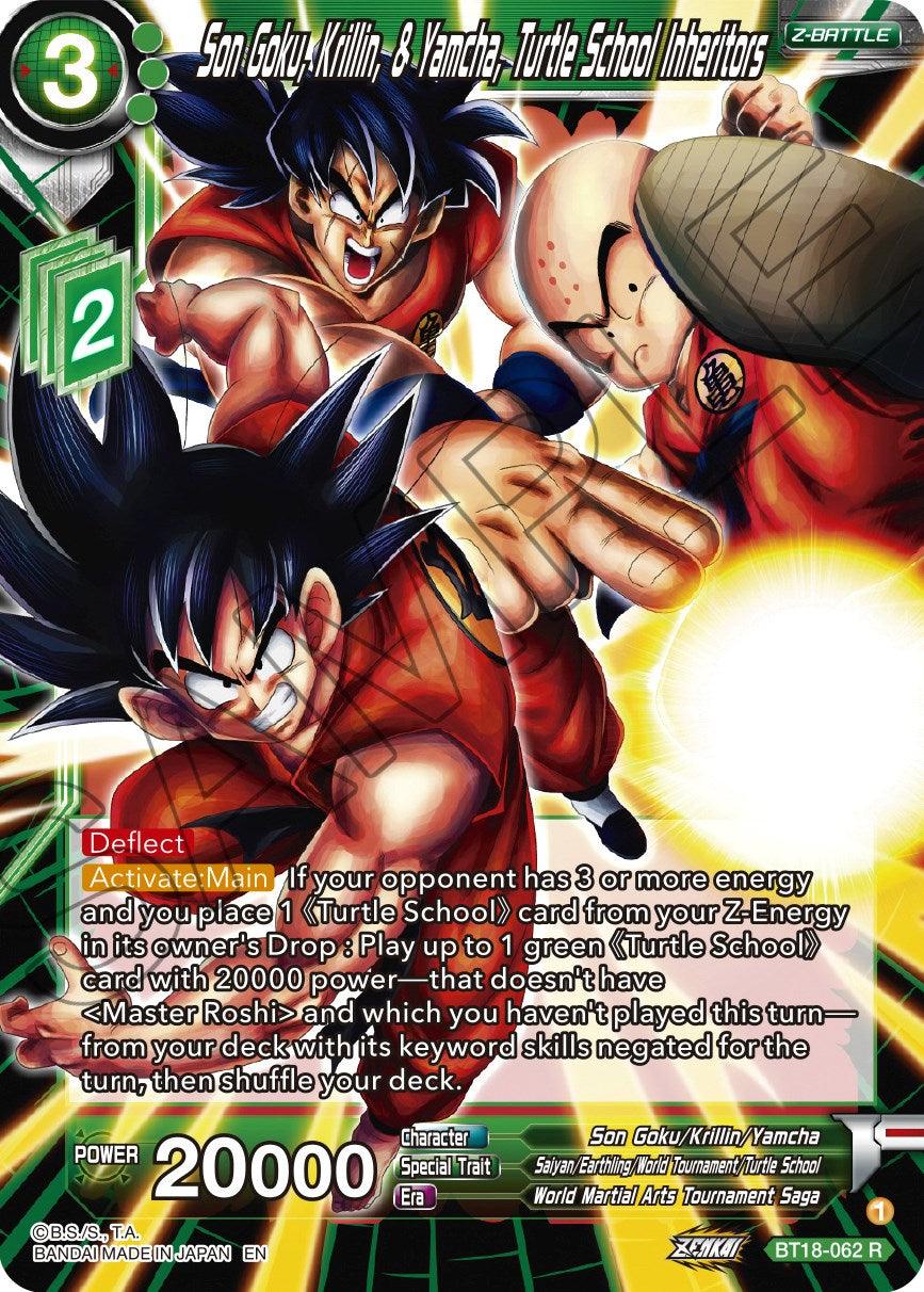 Son Goku, Krillin, & Yamcha, Turtle School Inheritors (BT18-062) [Dawn of the Z-Legends] - POKÉ JEUX