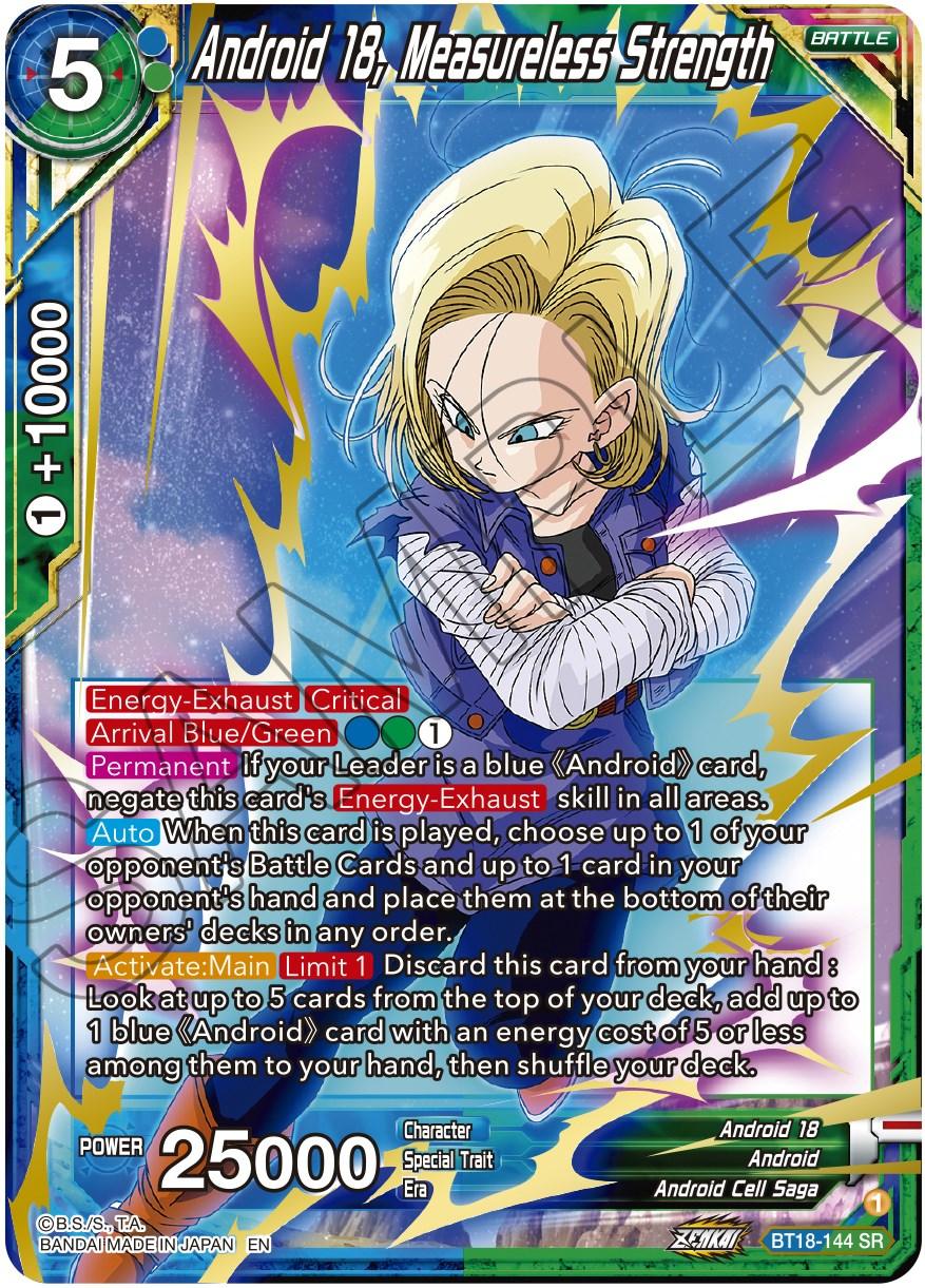 Android 18, Measureless Strength (BT18-144) [Dawn of the Z-Legends] - POKÉ JEUX
