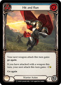 Hit and Run (Blue) [U-CRU093] (Crucible of War Unlimited) Unlimited Rainbow Foil - POKÉ JEUX