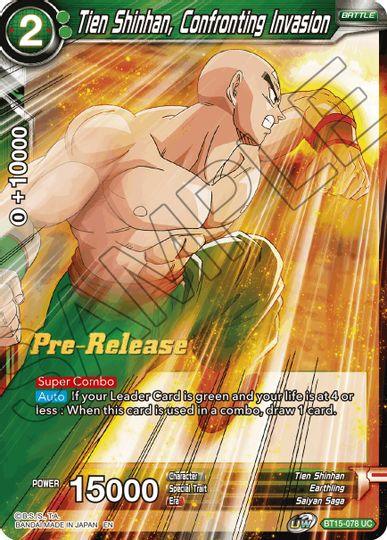 Tien Shinhan, Confronting Invasion (BT15-078) [Saiyan Showdown Prerelease Promos] - POKÉ JEUX