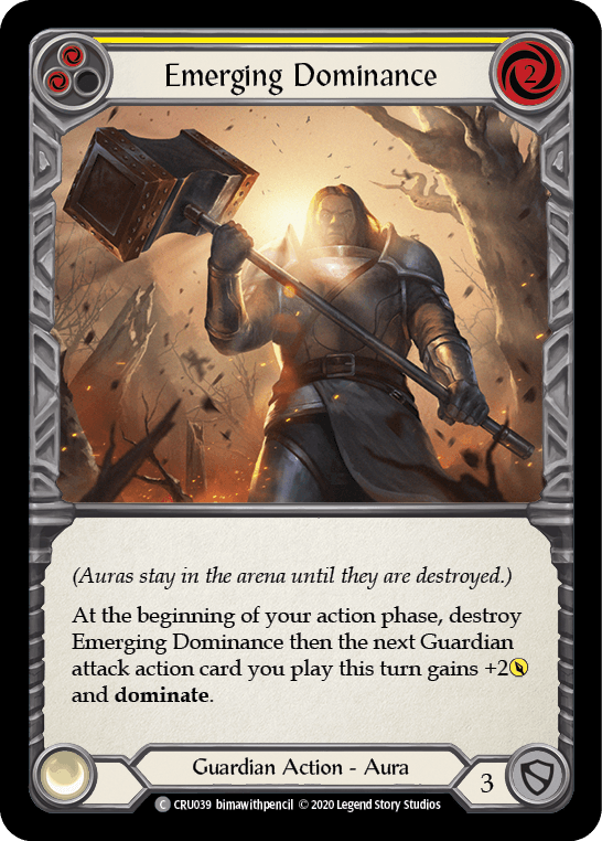 Emerging Dominance (Yellow) [CRU039] (Crucible of War) 1st Edition Rainbow Foil - POKÉ JEUX