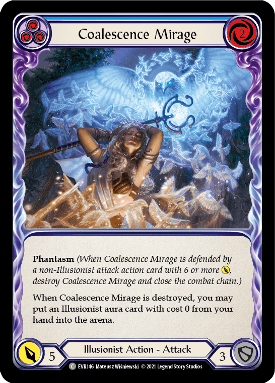 Coalescence Mirage (Blue) [EVR146] (Everfest) 1st Edition Rainbow Foil - POKÉ JEUX