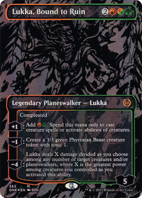 Lukka, Bound to Ruin (Oil Slick Raised Foil) [Phyrexia: All Will Be One]