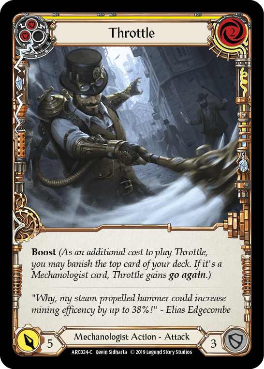 Throttle (Yellow) [ARC024-C] (Arcane Rising) 1st Edition Normal - POKÉ JEUX
