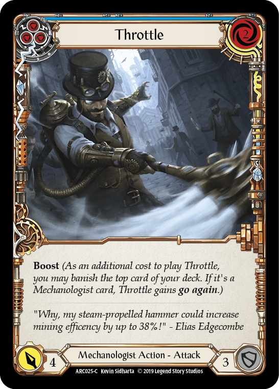 Throttle (Blue) [ARC025-C] (Arcane Rising) 1st Edition Normal - POKÉ JEUX
