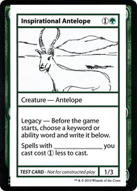 Inspirational Antelope (2021 Edition) [Mystery Booster Playtest Cards]