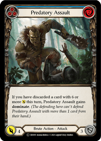 Predatory Assault (Blue) [U-CRU015] (Crucible of War Unlimited) Unlimited Normal - POKÉ JEUX