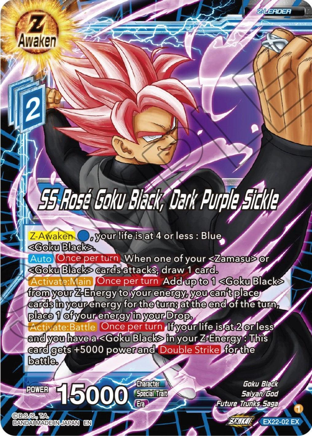 SS Rose Goku Black, Dark Purple Sickle (EX22-02) [Ultimate Deck 2023] - POKÉ JEUX