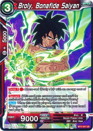 Broly, Bonafide Saiyan (BT11-017) [Vermilion Bloodline] - POKÉ JEUX