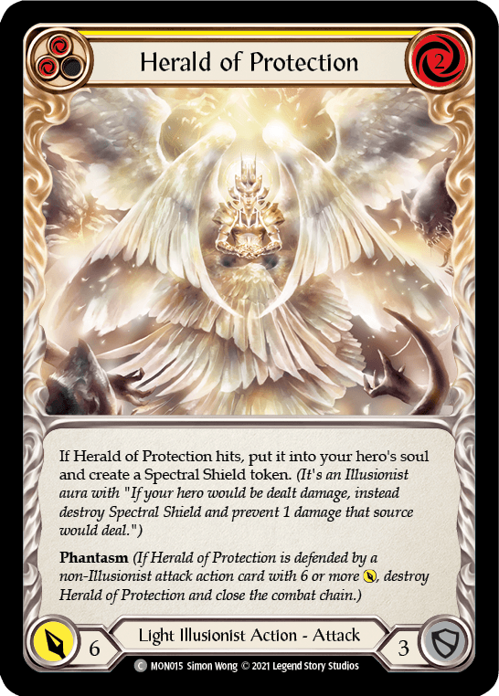 Herald of Protection (Yellow) [MON015] (Monarch) 1st Edition Normal - POKÉ JEUX