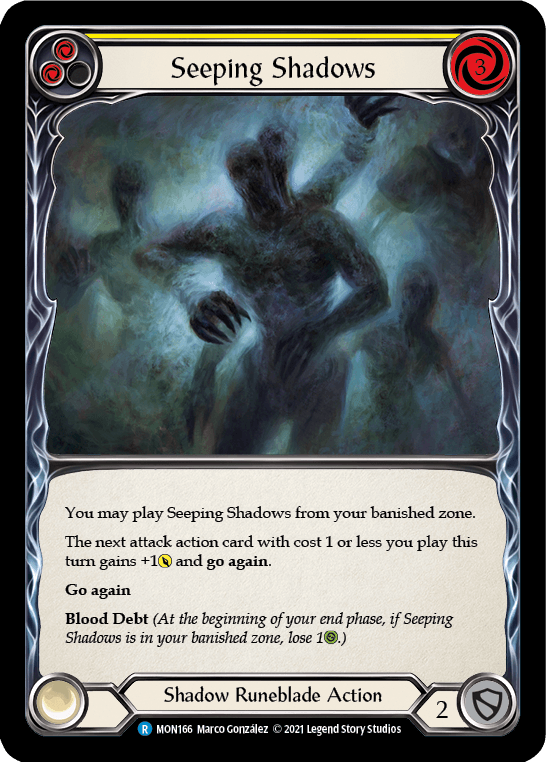 Seeping Shadows (Yellow) [MON166] (Monarch) 1st Edition Normal - POKÉ JEUX